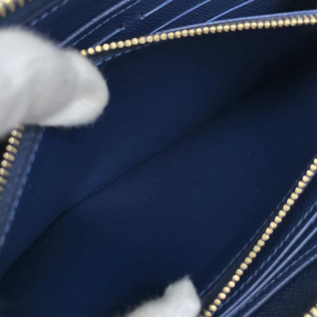 Louis Vuitton Zippy Wallet Monogram Denim Blue — view 8