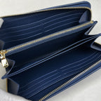 Louis Vuitton Zippy Wallet Monogram Denim Blue — view 7