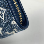 Louis Vuitton Zippy Wallet Monogram Denim Blue — view 3