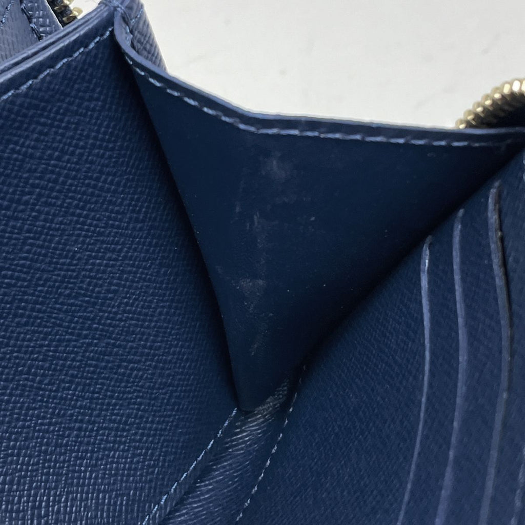 Louis Vuitton Zippy Wallet Monogram Denim Blue — view 6