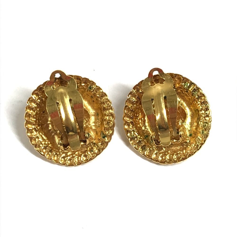 Chanel Earrings Faux Pearl Metal Gold — view 2