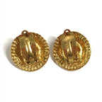 Chanel Earrings Faux Pearl Metal Gold — view 2