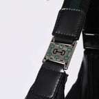 Gucci Hobo Handbag Canvas Sherry Line Black — view 4