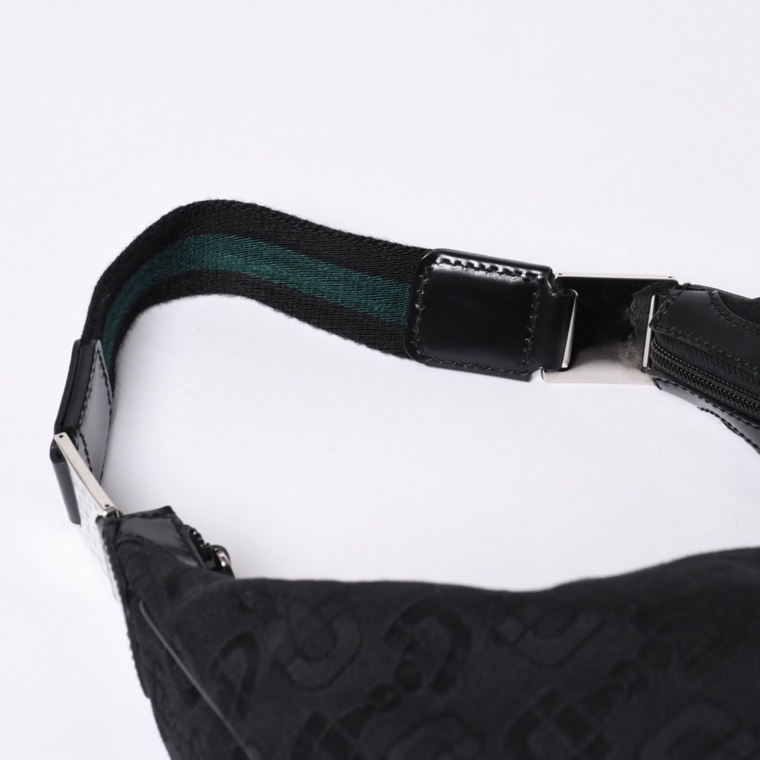 Gucci Hobo Handbag Canvas Sherry Line Black — view 6
