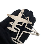 Chanel Brooch CC Logo Airplane Motif Rhinestone — view 5