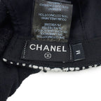 Chanel Cap CC Logo Tweed Cotton M Hat Black — view 7