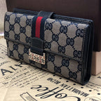 Gucci Bifold Wallet Hook Sherry GG Canvas Card Billfold