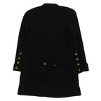 Chanel Vintage Suit Set Rib Stripe Gold Button Skirt Shawl Collar Knee Length — view 3