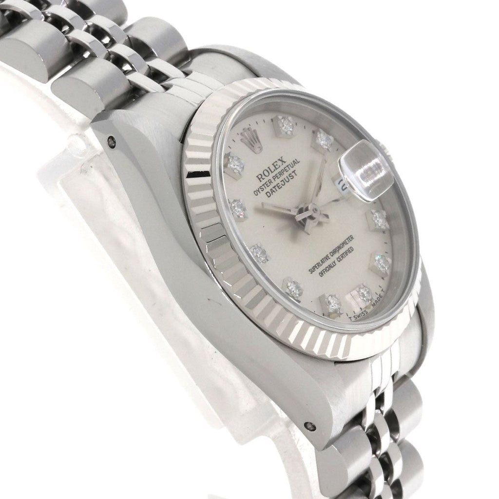 Rolex Datejust Diamond Watch SS 18k White Gold — view 6