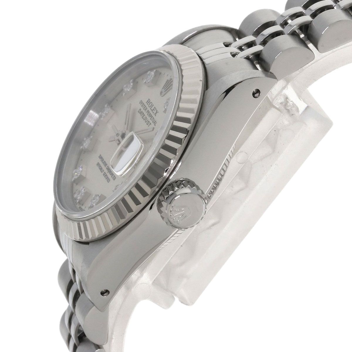 Rolex Datejust Diamond Watch SS 18k White Gold — view 5