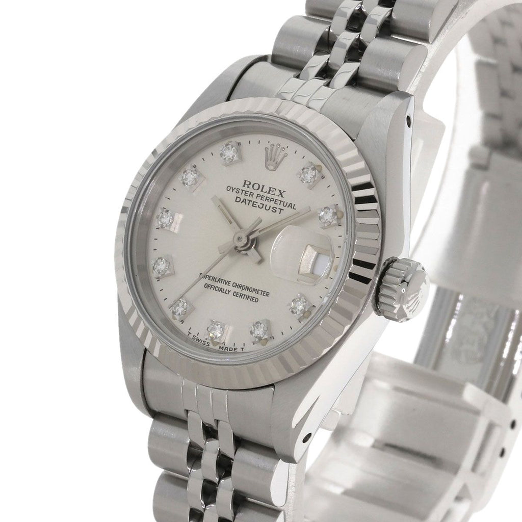 Rolex Datejust Diamond Watch SS 18k White Gold — view 3