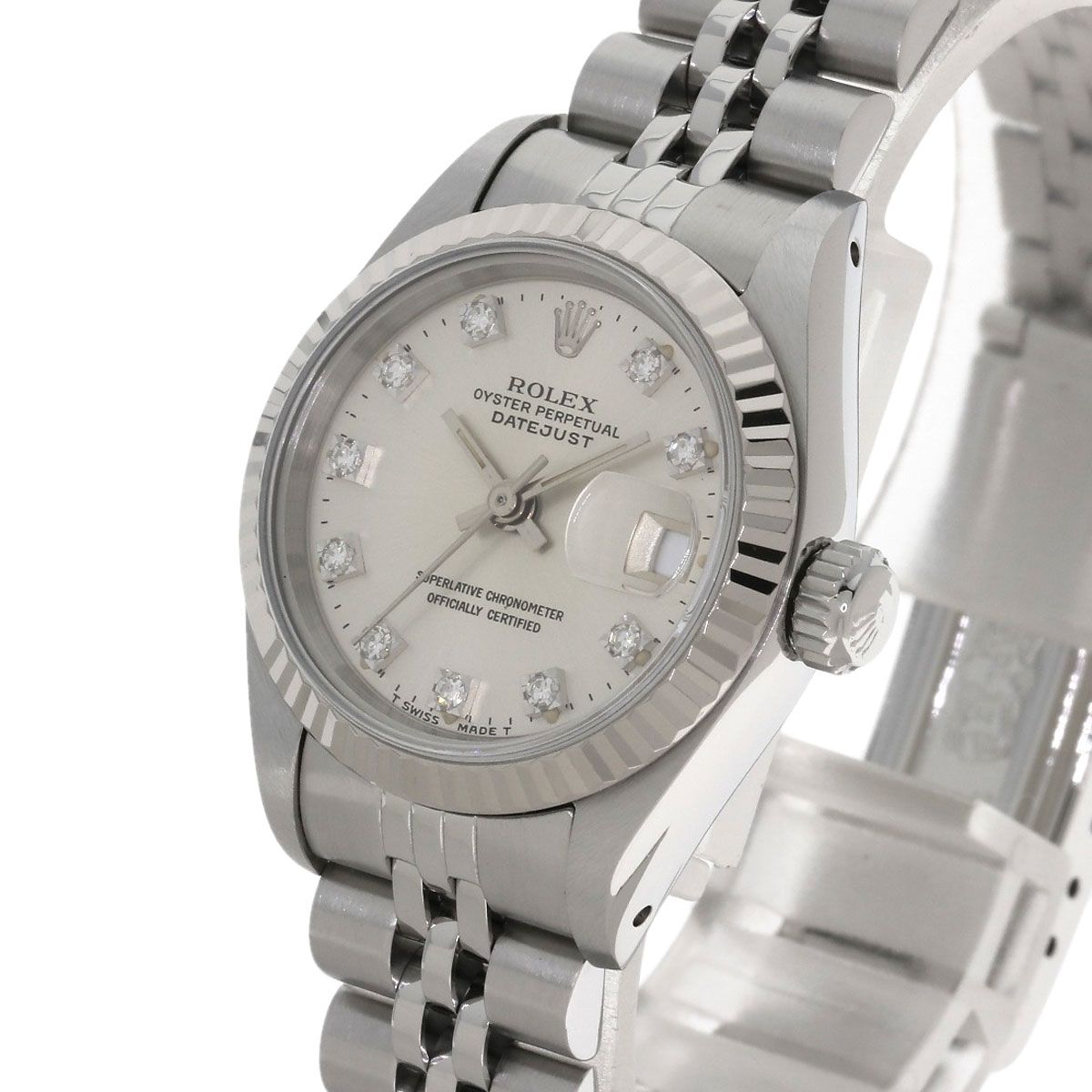 Rolex Datejust Diamond Watch SS 18k White Gold — view 3