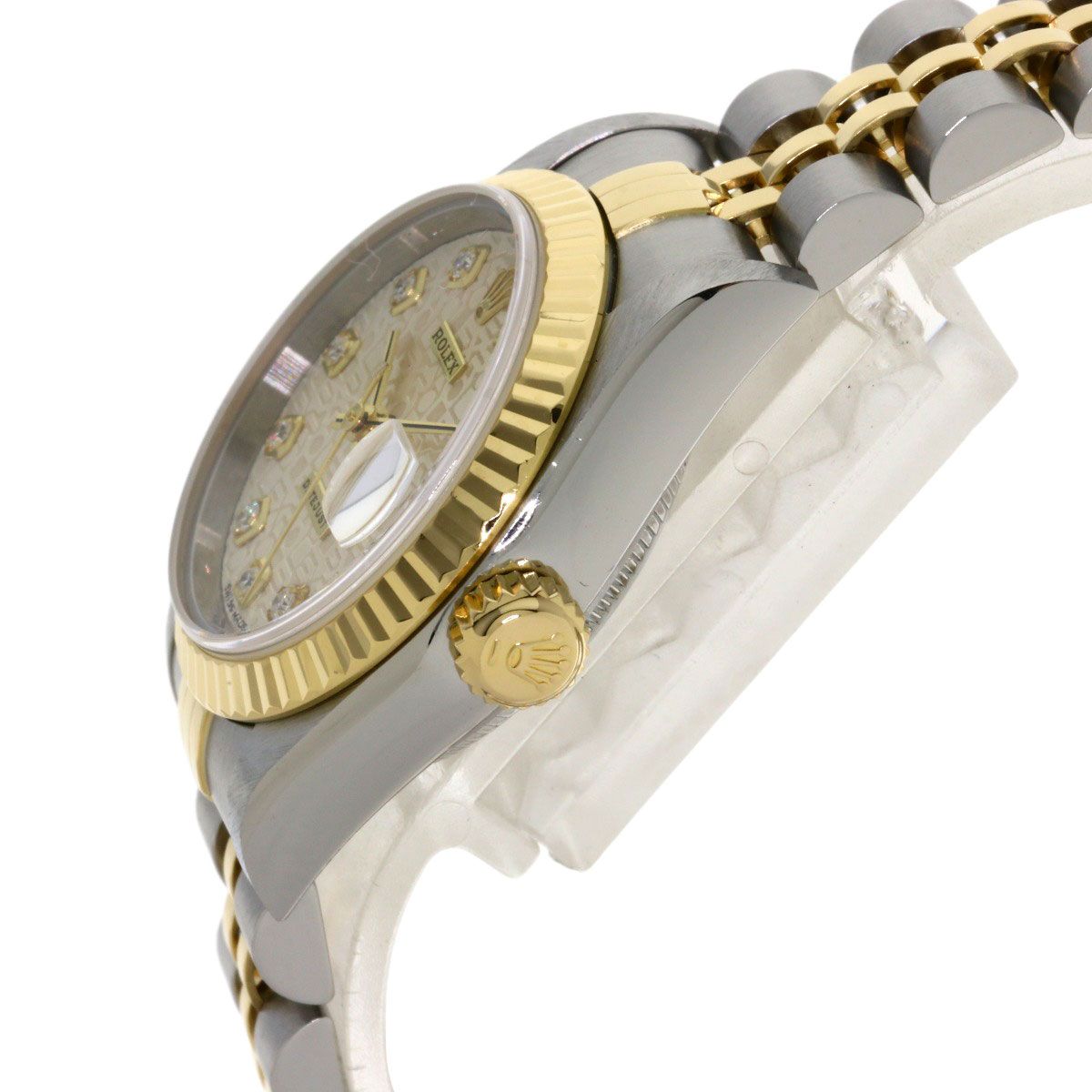 Rolex Datejust Diamond Watch SS Yellow Gold 18k — view 5