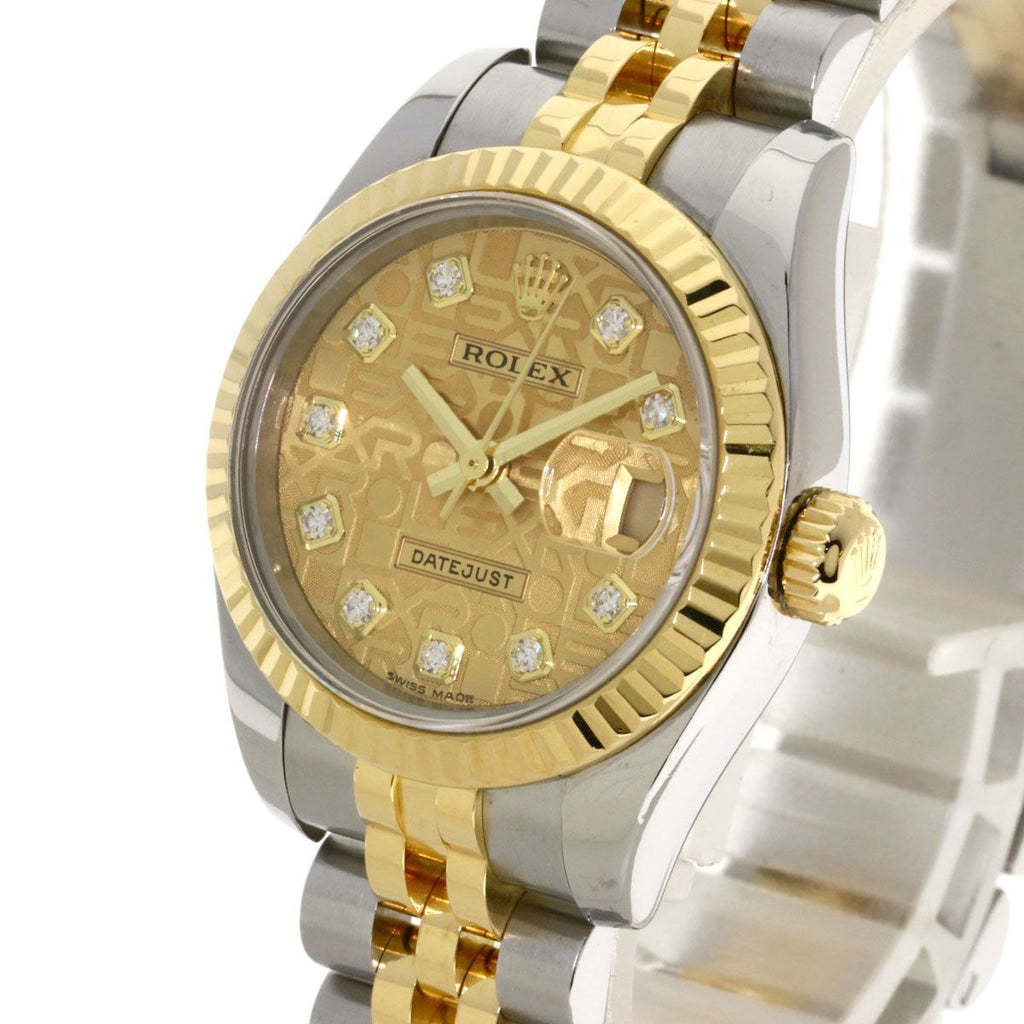Rolex Datejust Diamond Watch SS Yellow Gold 18k — view 3