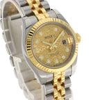 Rolex Datejust Diamond Watch SS Yellow Gold 18k — view 4
