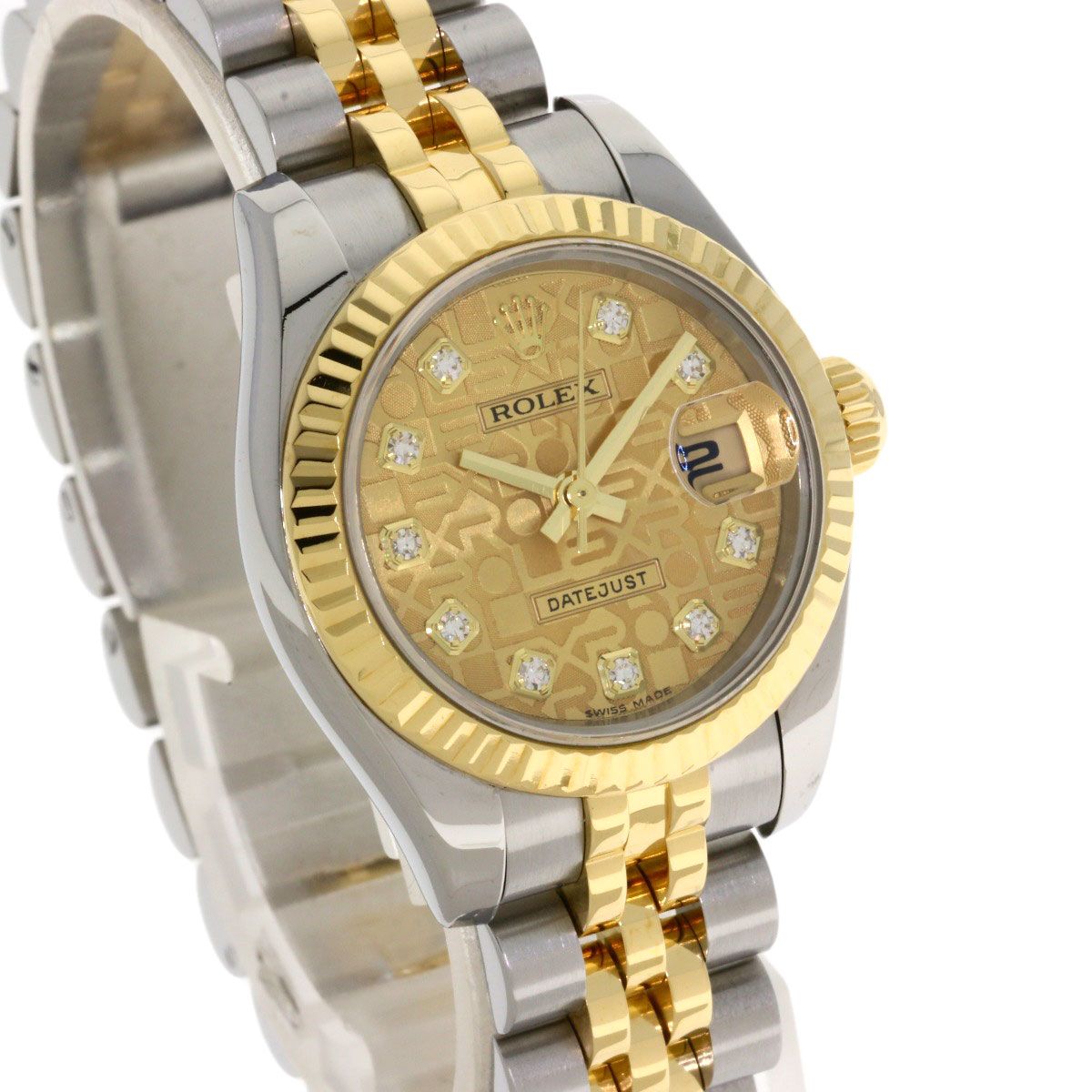 Rolex Datejust Diamond Watch SS Yellow Gold 18k — view 4
