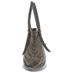 Louis Vuitton Monogram Mini Bucket PM Tote Brown Leather Canvas Gold — view 3