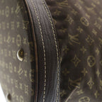 Louis Vuitton Monogram Mini Bucket PM Tote Brown Leather Canvas Gold — view 5