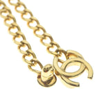 Chanel CC Logo Turnlock Necklace Pendant Chain Gold — view 5