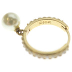 Dior CD Logo Rhinestone Earrings Gold — view 5