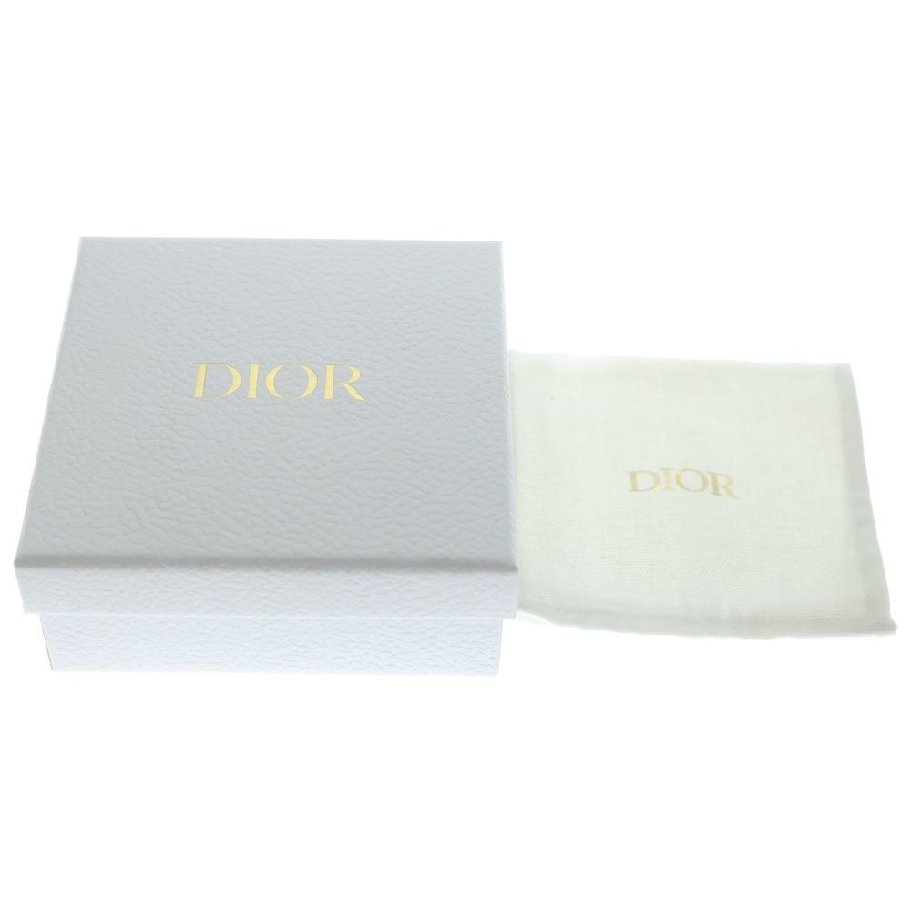 Dior CD Logo Rhinestone Earrings Gold — view 6