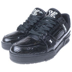Louis Vuitton LV Trainers Epi Patent Leather Low Cut Sneakers Black — view 2