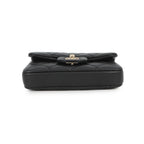 Chanel Shoulder Bag Quilted Mini Logo Ball Lambskin Black — view 3
