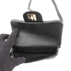 Chanel Shoulder Bag Quilted Mini Logo Ball Lambskin Black — view 6