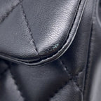 Chanel Shoulder Bag Quilted Mini Logo Ball Lambskin Black — view 7