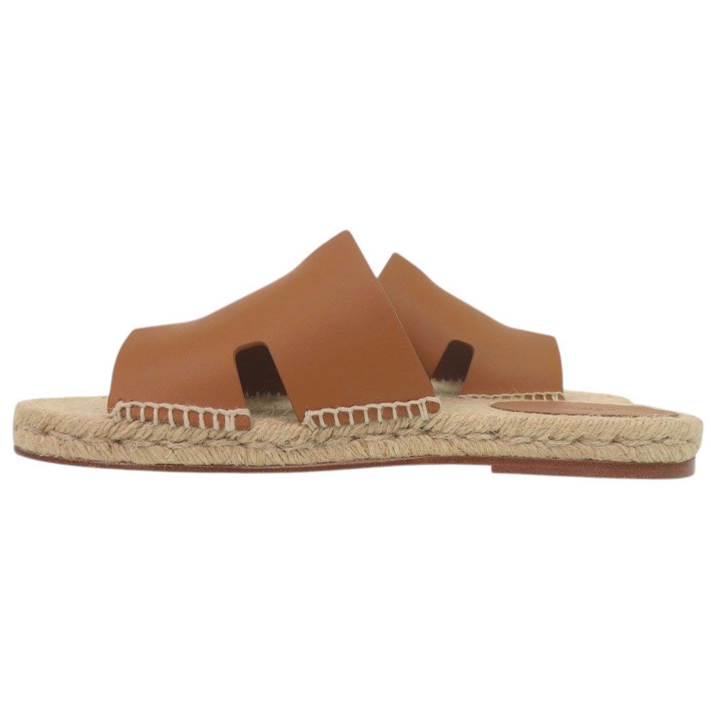 Hermes Espadrilles Antigua 42) Calf Leather Natural Brown Sandals Shoes — view 5