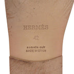 Hermes Espadrilles Antigua 42) Calf Leather Natural Brown Sandals Shoes — view 7