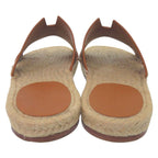 Hermes Espadrilles Antigua 42) Calf Leather Natural Brown Sandals Shoes — view 3