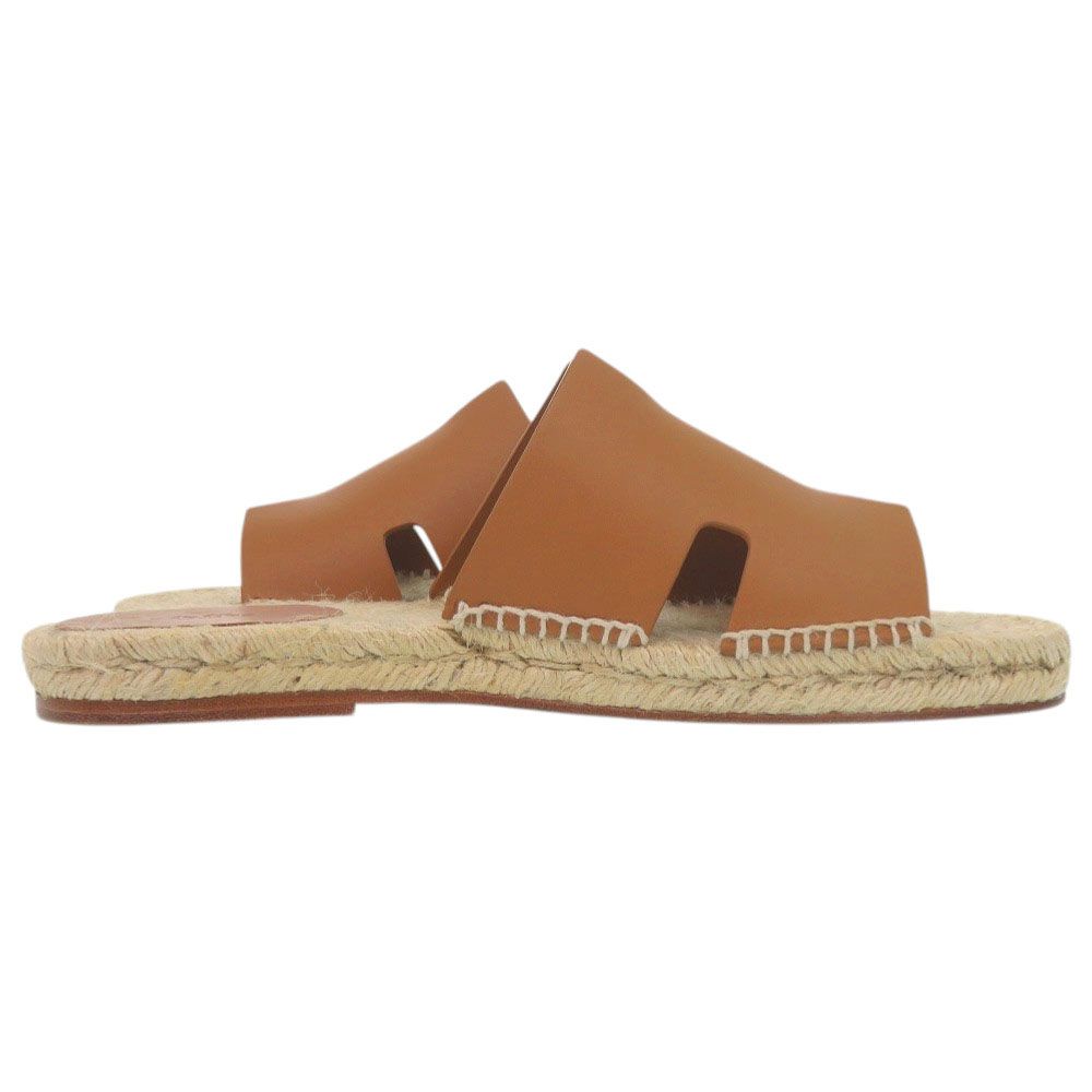 Hermes Espadrilles Antigua 42) Calf Leather Natural Brown Sandals Shoes — view 4