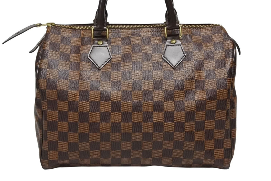 Louis Vuitton Speedy 30 Handbag Damier Canvas Gold Brown — view 3