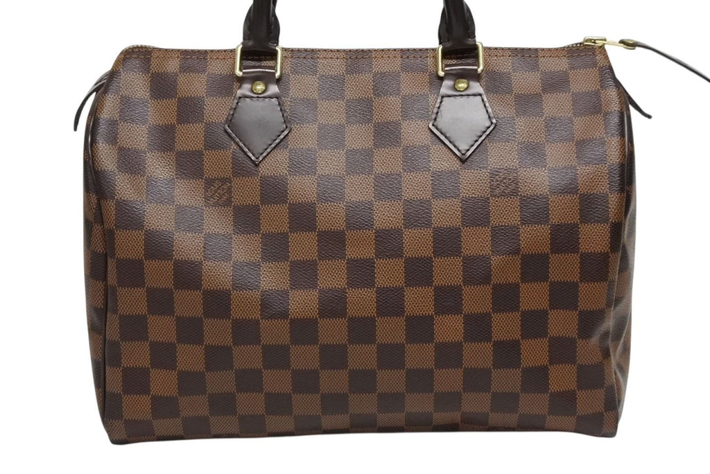Louis Vuitton Speedy 30 Handbag Damier Canvas Gold Brown — view 2