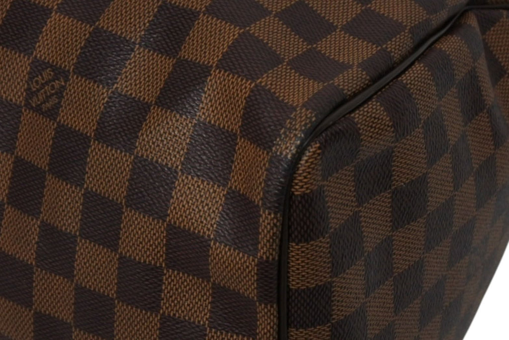 Louis Vuitton Speedy 35 Handbag Damier Canvas Brown Gold — view 8