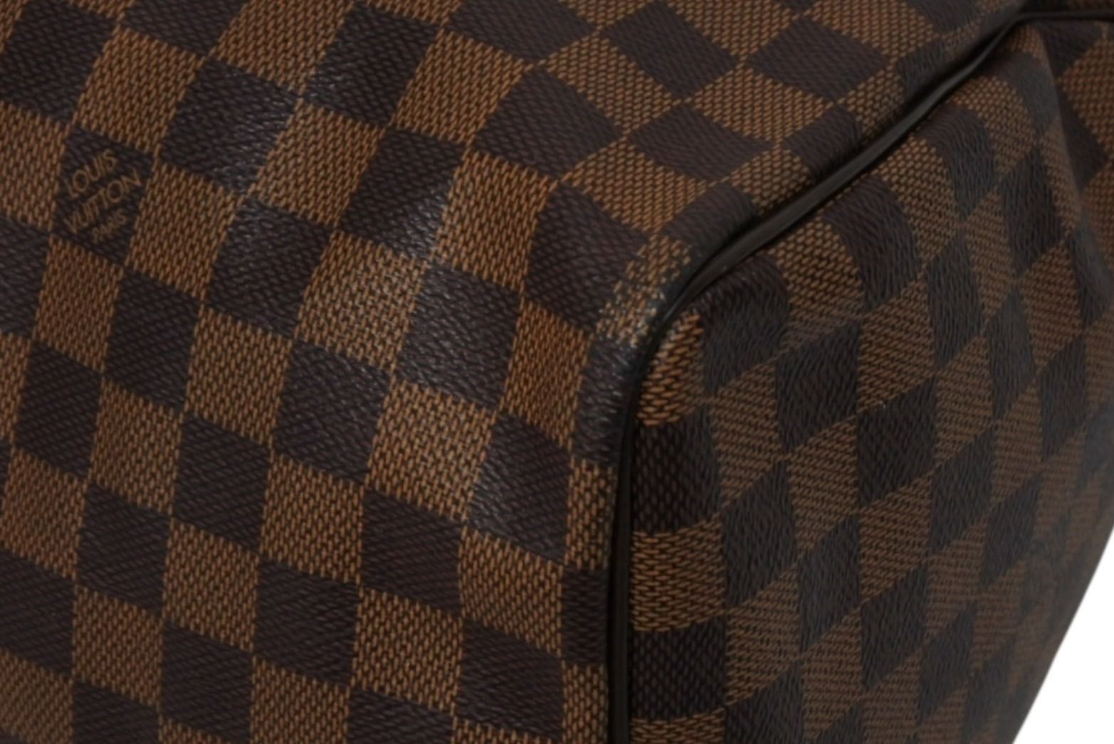 Louis Vuitton Speedy 35 Handbag Damier Canvas Brown Gold — view 8
