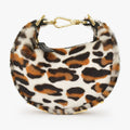 Fendi Graffiti Mini Leopard Mini Handbag Calf Hair Calfskin White Brown