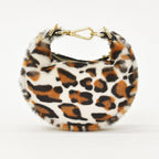 Fendi Graffiti Mini Leopard Mini Handbag Calf Hair Calfskin White Brown — view 3