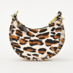 Fendi Graffiti Mini Leopard Mini Handbag Calf Hair Calfskin White Brown — view 5