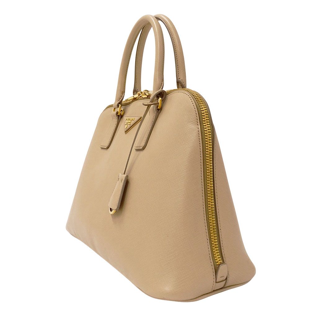 Prada 2-Way Shoulder Bag Saffiano Promenade Beige Commuting to School — view 4