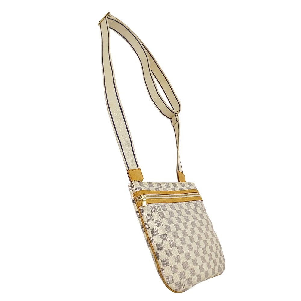 Louis Vuitton Shoulder Bag Damier Azur Canvas Pochette Bosphore Ivory Crossbody — view 4