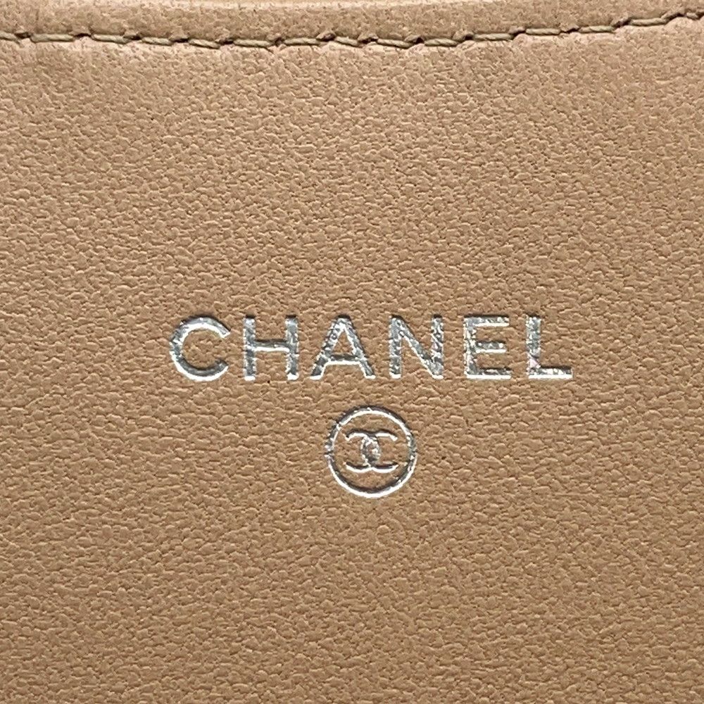 Chanel Wallet Quilted CC Logo Classic Long Flap Lambskin — view 9