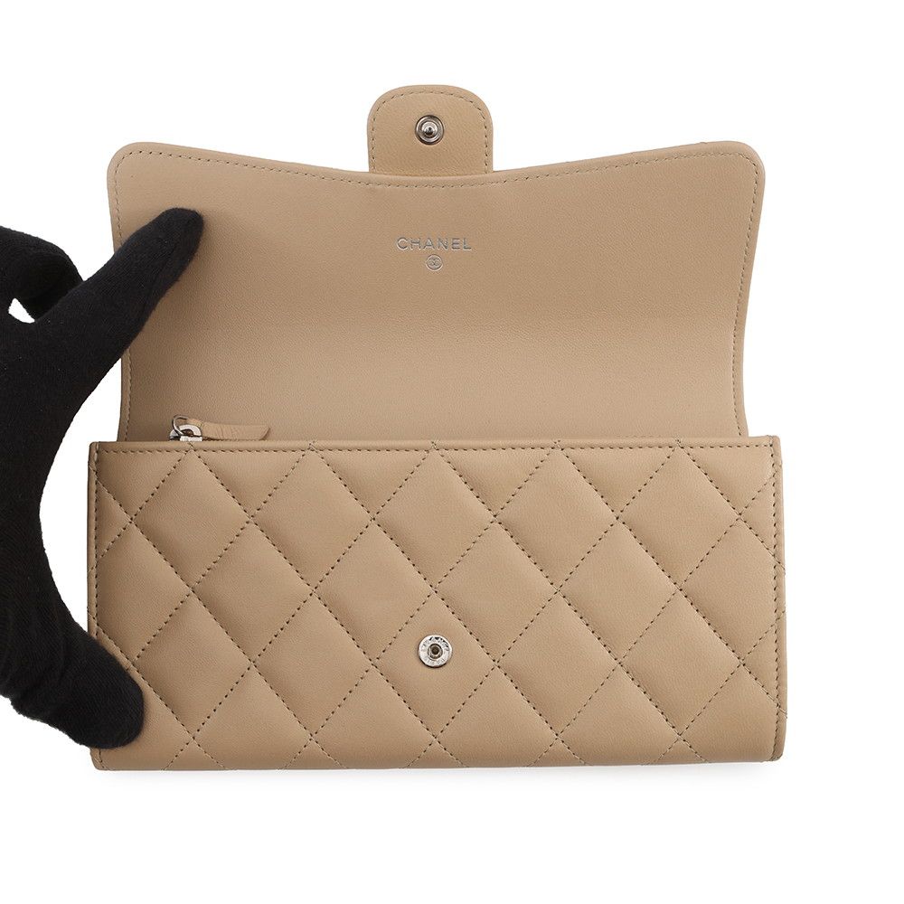 Chanel Wallet Quilted CC Logo Classic Long Flap Lambskin — view 4
