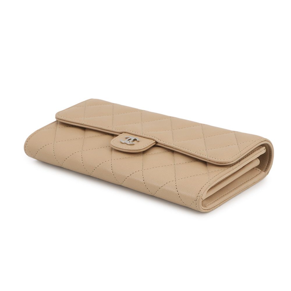 Chanel Wallet Quilted CC Logo Classic Long Flap Lambskin — view 2