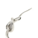 Celine Knot Small Rhodium Finish Brass Earrings — view 6