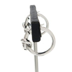 Celine Knot Small Rhodium Finish Brass Earrings — view 2
