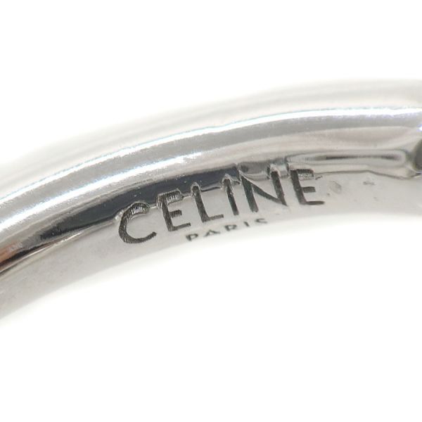Celine Knot Small Rhodium Finish Brass Earrings — view 7