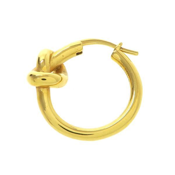 Celine Knot Small Gold Finish Brass Earrings — view 4
