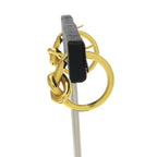 Celine Knot Small Gold Finish Brass Earrings — view 2